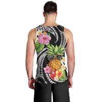 Hau'oli Makahiki Hou Men Tank Top Aloha Pineapple Tropical Vibe