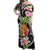 Hau'oli Makahiki Hou Off Shoulder Maxi Dress Aloha Pineapple Tropical Vibe