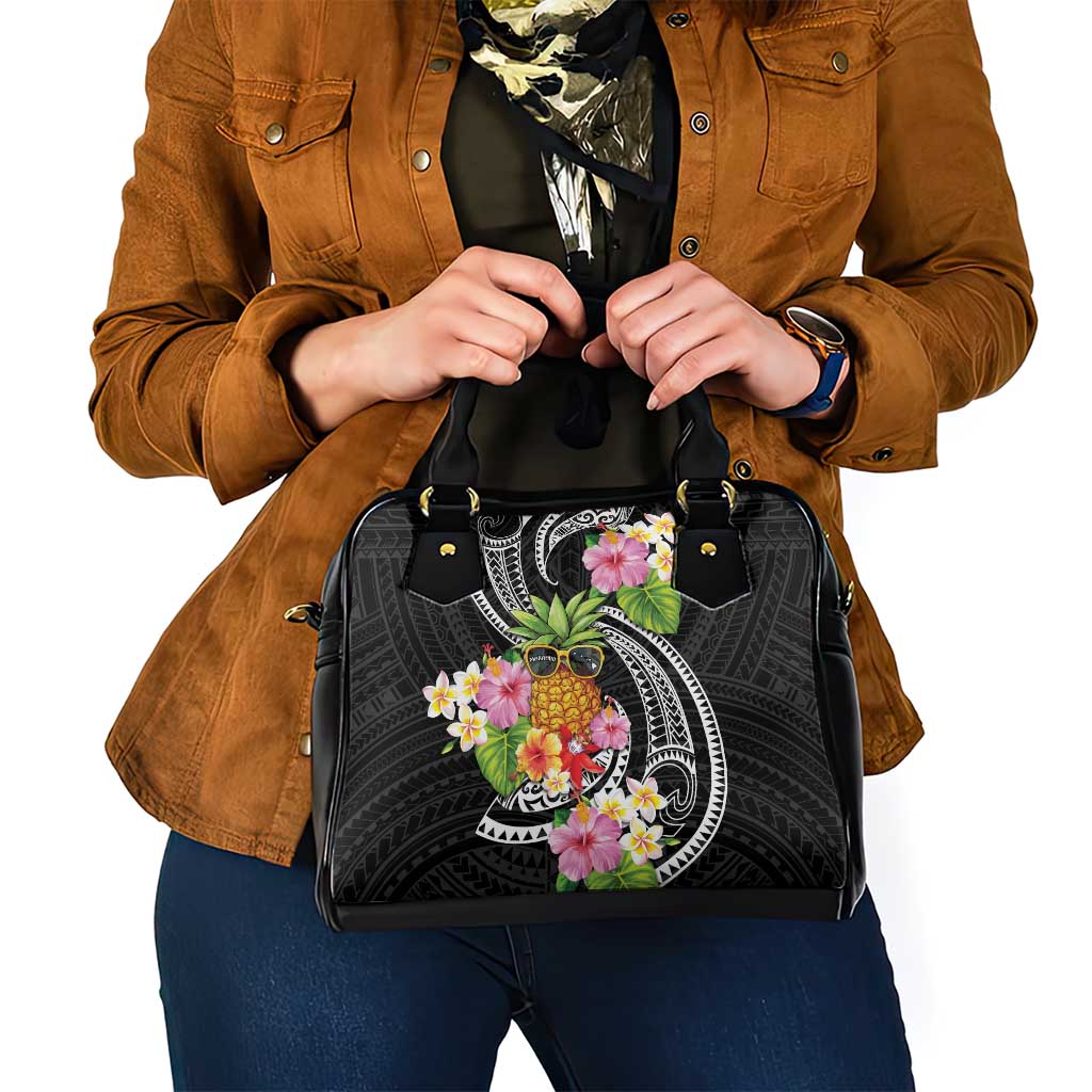Hau'oli Makahiki Hou Shoulder Handbag Aloha Pineapple Tropical Vibe