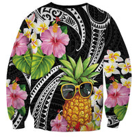 Hau'oli Makahiki Hou Sweatshirt Aloha Pineapple Tropical Vibe