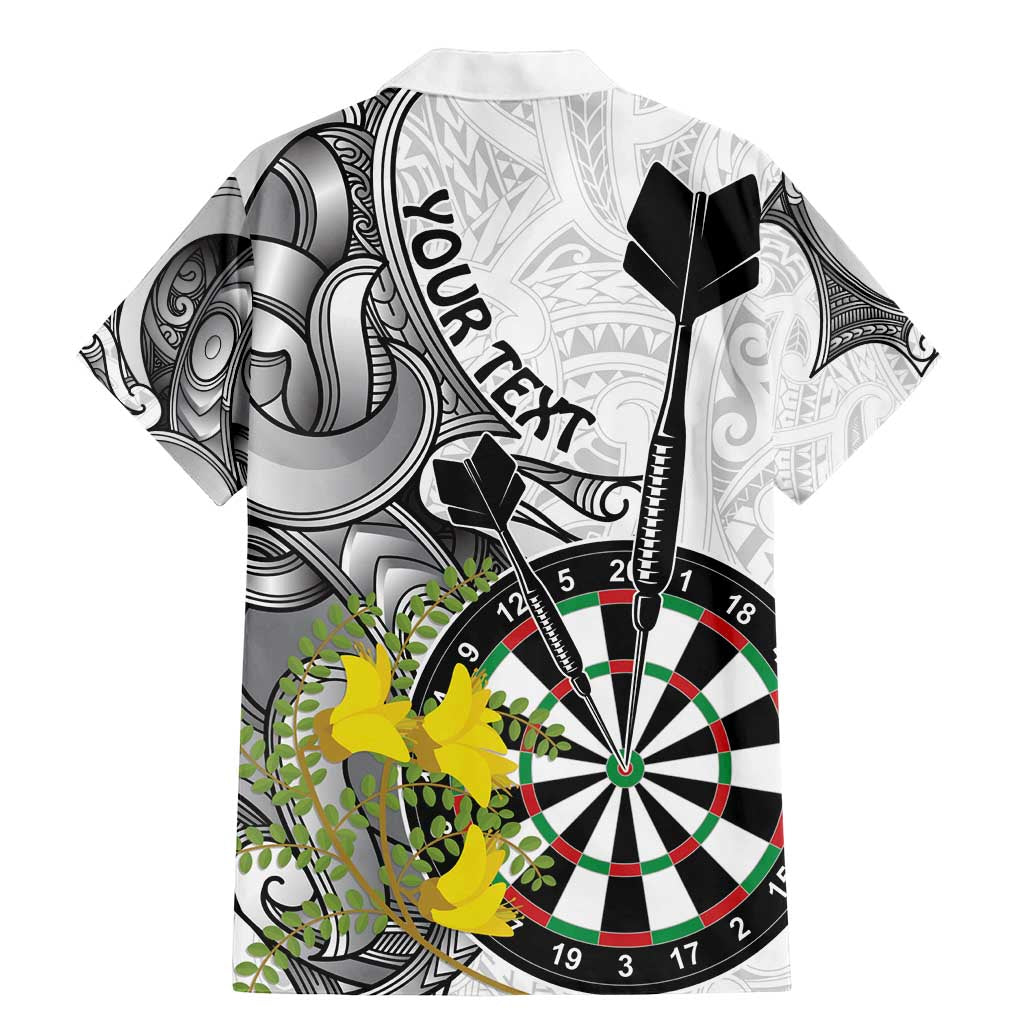 Personalised New Zealand Darts Family Matching Mermaid Dress and Hawaiian Shirt Kowhai Floral with Maori Tattoo LT9 - Polynesian Pride