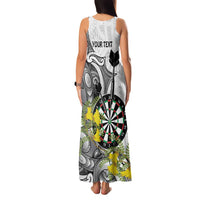 Personalised New Zealand Darts Family Matching Tank Maxi Dress and Hawaiian Shirt Kowhai Floral with Maori Tattoo LT9 - Polynesian Pride
