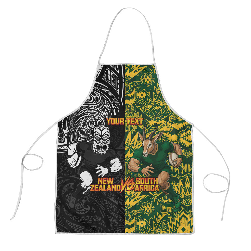 Custom New Zealand vs South Africa Apron Rugby Rivalry Two Nations One Battle