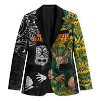 Custom New Zealand vs South Africa Blazer Rugby Rivalry Two Nations One Battle LT9 Unisex Multicolor - Polynesian Pride