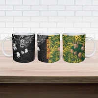 New Zealand vs South Africa Ceramic Mug Rugby Rivalry Two Nations One Battle LT9 - Polynesian Pride