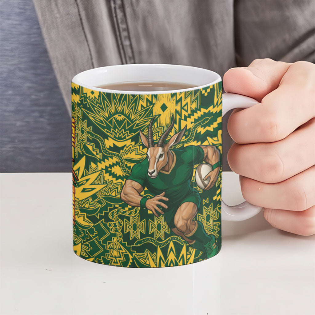 New Zealand vs South Africa Ceramic Mug Rugby Rivalry Two Nations One Battle LT9 - Polynesian Pride