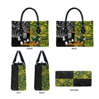Custom New Zealand vs South Africa Leather Bag Rugby Rivalry Two Nations One Battle LT9 - Polynesian Pride