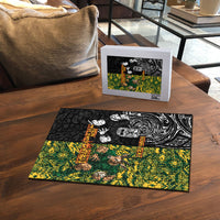 Custom New Zealand vs South Africa Puzzle Rugby Rivalry Two Nations One Battle LT9 - Polynesian Pride