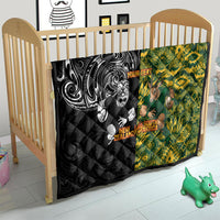 Custom New Zealand vs South Africa Quilt Rugby Rivalry Two Nations One Battle LT9 - Polynesian Pride