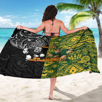 Custom New Zealand vs South Africa Sarong Rugby Rivalry Two Nations One Battle LT9 - Polynesian Pride