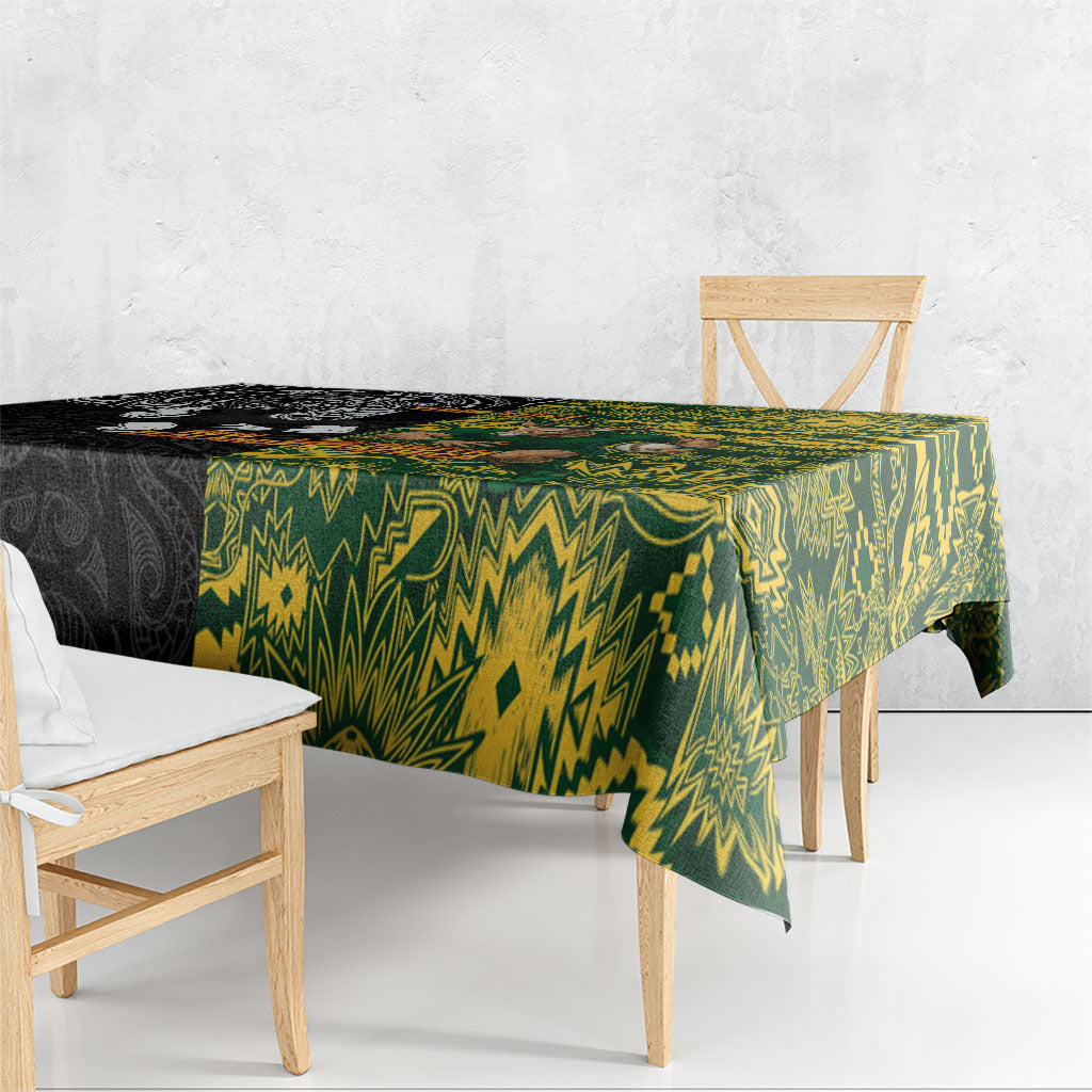 Custom New Zealand vs South Africa Tablecloth Rugby Rivalry Two Nations One Battle LT9 - Polynesian Pride