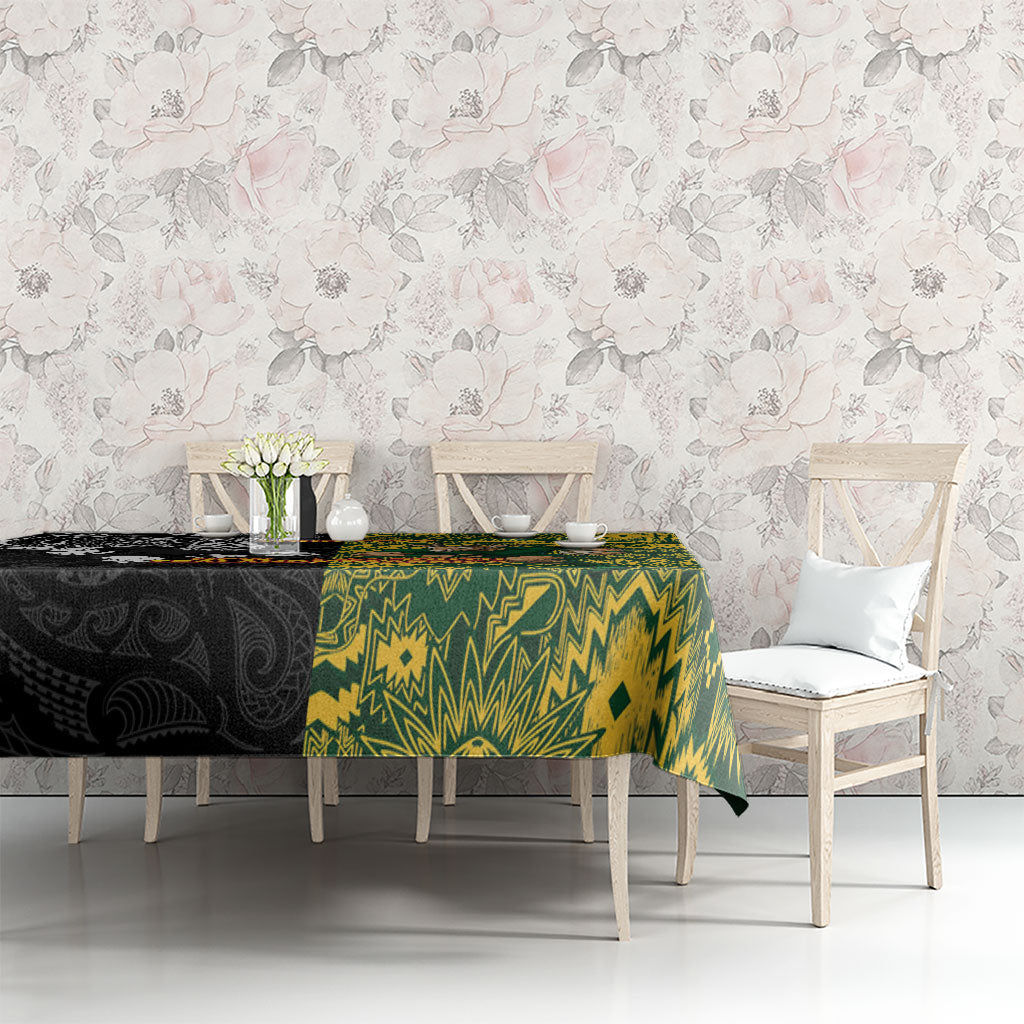 Custom New Zealand vs South Africa Tablecloth Rugby Rivalry Two Nations One Battle LT9 - Polynesian Pride