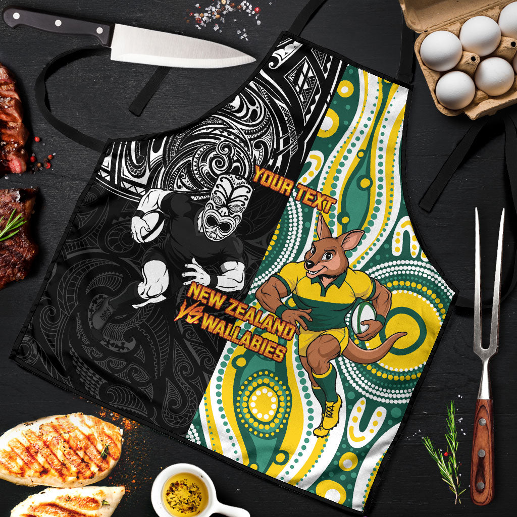 Custom Australia vs New Zealand Apron Rugby Rivalry Two Nations One Battle LT9 Multicolor - Polynesian Pride