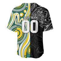 Custom Australia vs New Zealand Baseball Jersey Rugby Rivalry Two Nations One Battle LT9 - Polynesian Pride