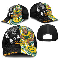 Personalised Australia vs New Zealand Baseball Net Cap Rugby Rivalry Two Nations One Battle LT9 - Polynesian Pride