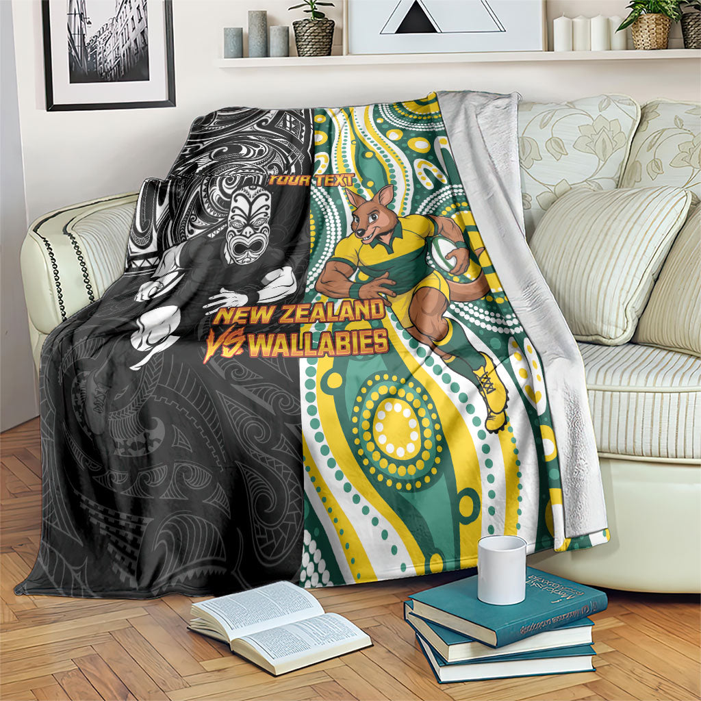 Custom Australia vs New Zealand Blanket Rugby Rivalry Two Nations One Battle LT9 Multicolor - Polynesian Pride