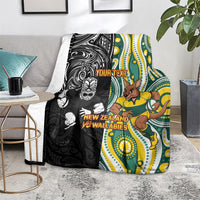 Custom Australia vs New Zealand Blanket Rugby Rivalry Two Nations One Battle LT9 - Polynesian Pride