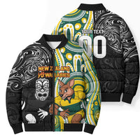 Custom Australia vs New Zealand Bomber Puffer Jacket Rugby Rivalry Two Nations One Battle LT9 - Polynesian Pride