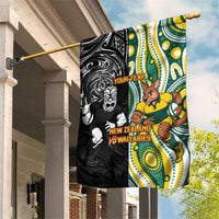 Custom Australia vs New Zealand Garden Flag Rugby Rivalry Two Nations One Battle LT9 House Flag Multicolor - Polynesian Pride