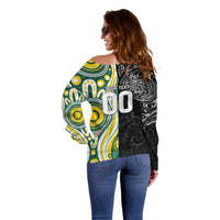 Custom Australia vs New Zealand Off Shoulder Sweater Rugby Rivalry Two Nations One Battle LT9 - Polynesian Pride