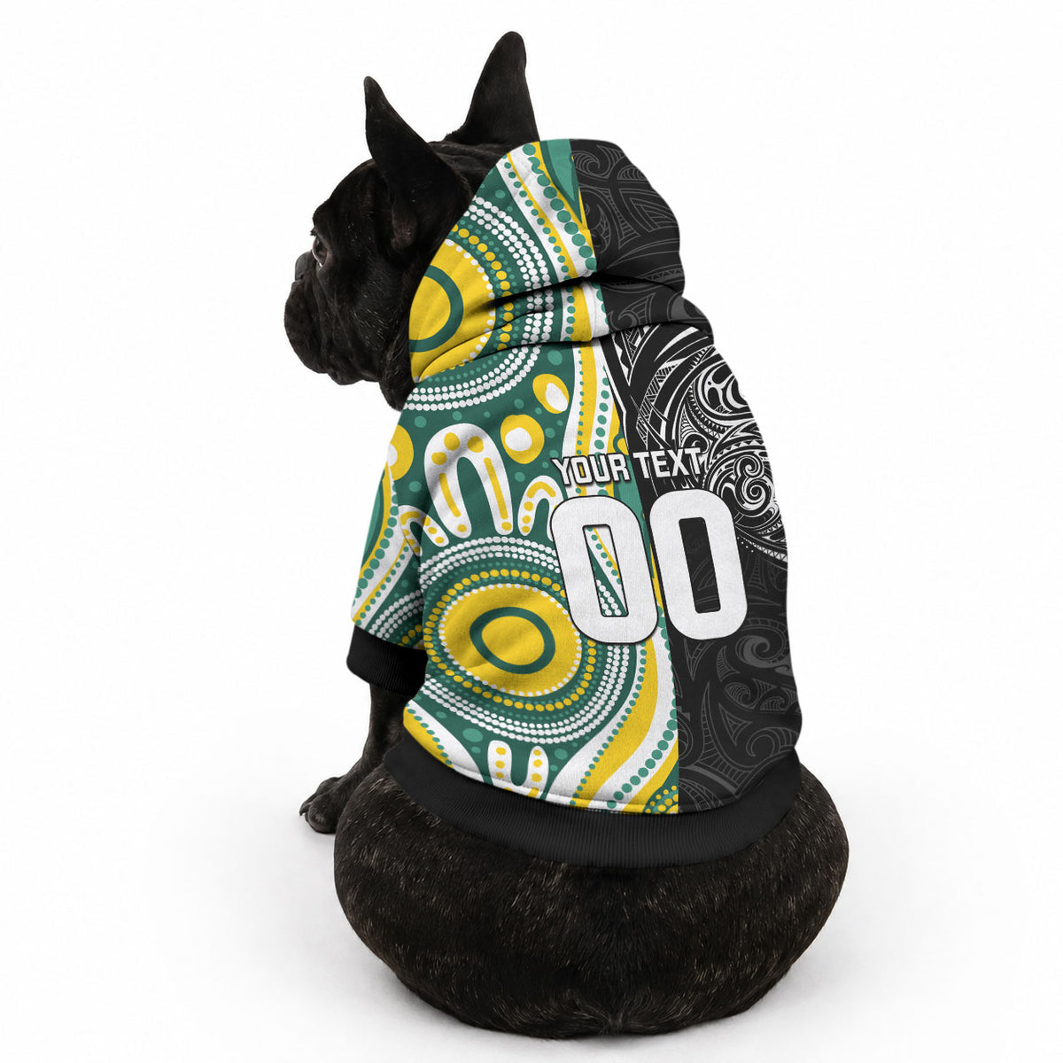 Custom Australia vs New Zealand Pet Hoodie Rugby Rivalry Two Nations One Battle LT9 - Polynesian Pride