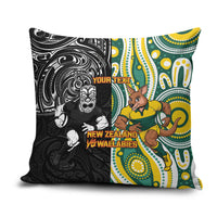 Custom Australia vs New Zealand Pillow Cover Rugby Rivalry Two Nations One Battle LT9 Multicolor - Polynesian Pride