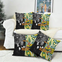 Custom Australia vs New Zealand Pillow Cover Rugby Rivalry Two Nations One Battle LT9 - Polynesian Pride