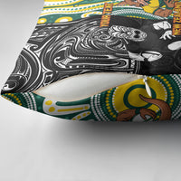 Custom Australia vs New Zealand Pillow Cover Rugby Rivalry Two Nations One Battle LT9 - Polynesian Pride
