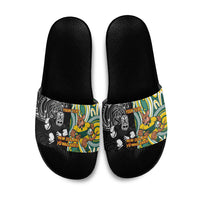 Custom Australia vs New Zealand Slide Sandals Rugby Rivalry Two Nations One Battle LT9 Multicolor - Polynesian Pride