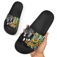 Custom Australia vs New Zealand Slide Sandals Rugby Rivalry Two Nations One Battle LT9 - Polynesian Pride