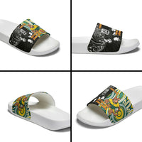 Custom Australia vs New Zealand Slide Sandals Rugby Rivalry Two Nations One Battle LT9 - Polynesian Pride