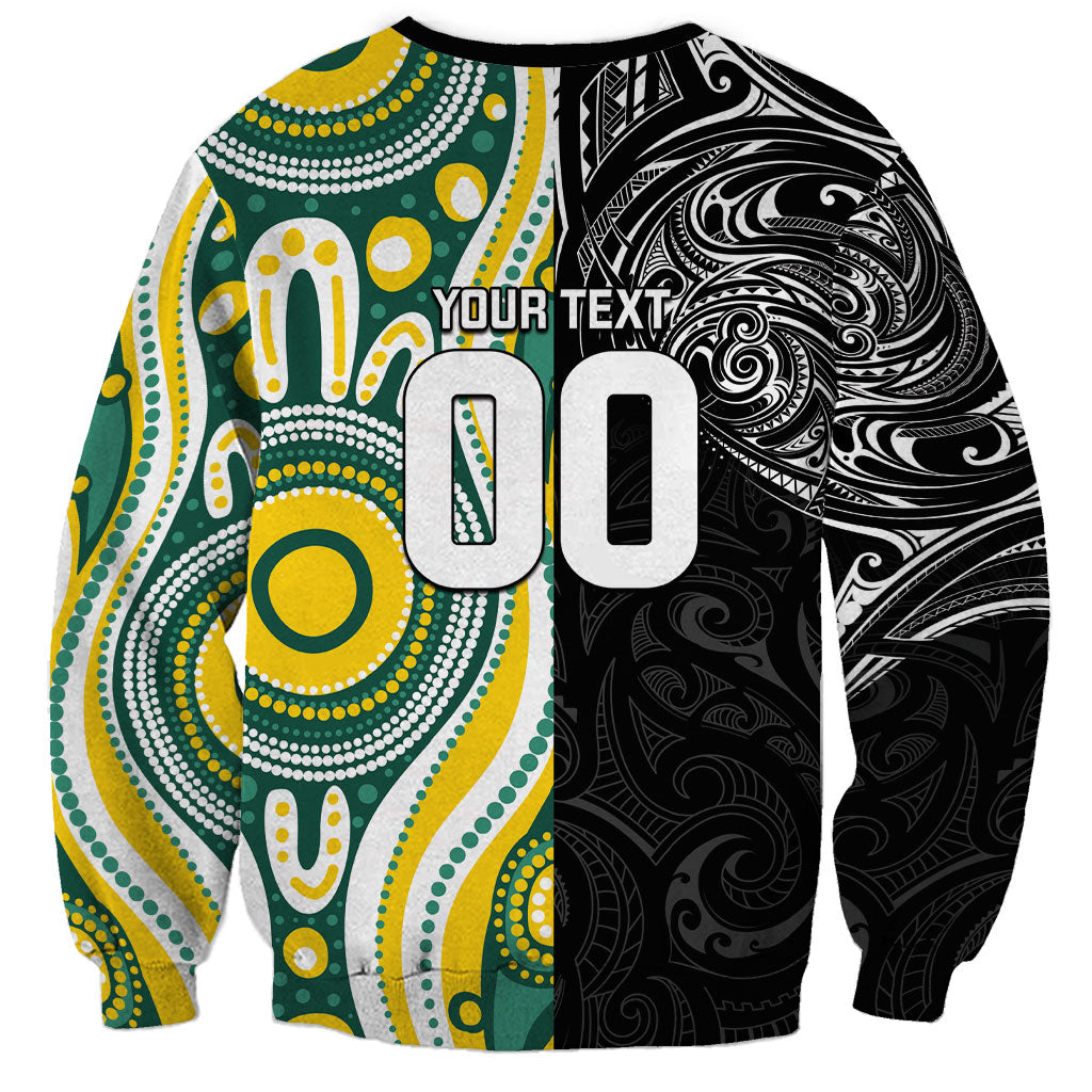 Custom Australia vs New Zealand Sweatshirt Rugby Rivalry Two Nations One Battle LT9 - Polynesian Pride