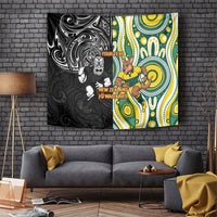 Custom Australia vs New Zealand Tapestry Rugby Rivalry Two Nations One Battle LT9 Multicolor - Polynesian Pride