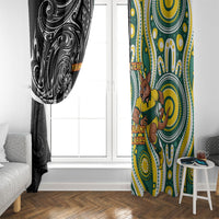 Custom Australia vs New Zealand Window Curtain Rugby Rivalry Two Nations One Battle LT9 - Polynesian Pride