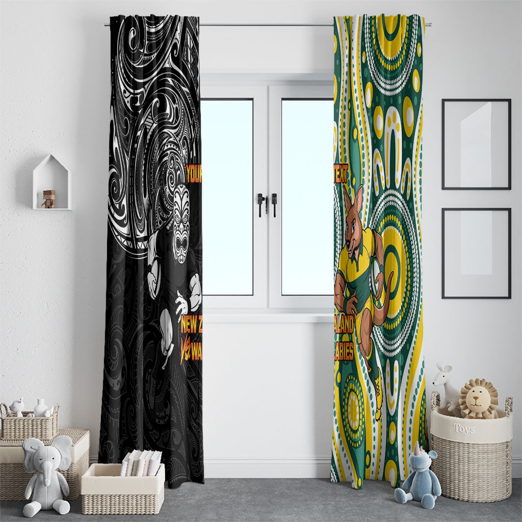 Custom Australia vs New Zealand Window Curtain Rugby Rivalry Two Nations One Battle LT9 - Polynesian Pride