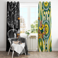 Custom Australia vs New Zealand Window Curtain Rugby Rivalry Two Nations One Battle LT9 - Polynesian Pride