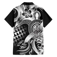 Aloha Black Tribal Honu Tattoo Family Matching Long Sleeve Bodycon Dress and Hawaiian Shirt LT9 - Polynesian Pride
