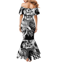 Aloha Black Tribal Honu Tattoo Family Matching Mermaid Dress and Hawaiian Shirt LT9 - Polynesian Pride