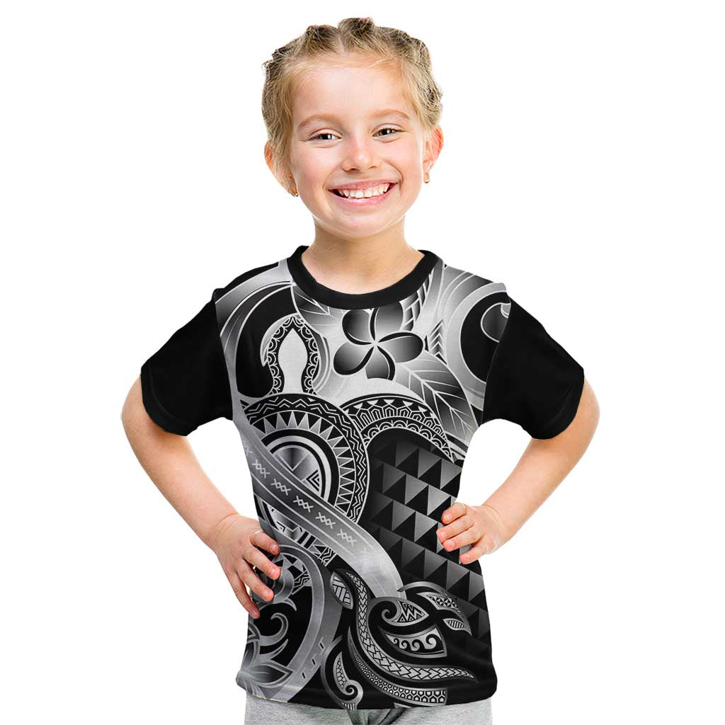Aloha Black Tribal Honu Tattoo Kid T Shirt