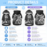 Aloha Black Tribal Honu Tattoo Pet Hoodie LT9 - Polynesian Pride