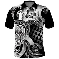 Aloha Black Tribal Honu Tattoo Polo Shirt
