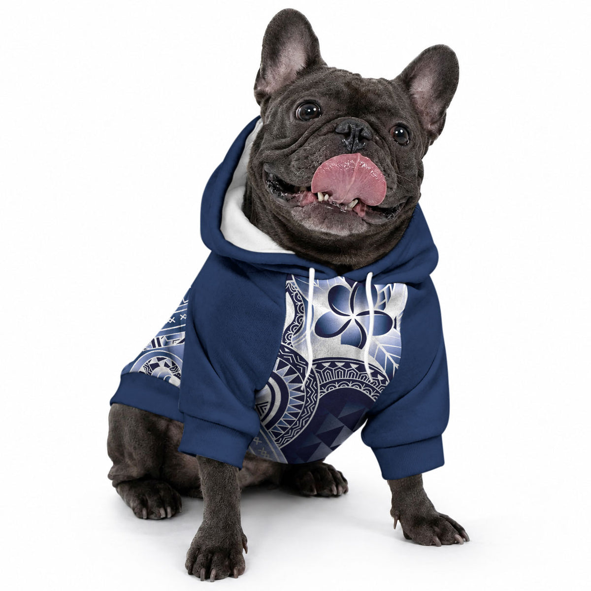 Aloha Blue Tribal Honu Tattoo Pet Hoodie LT9 - Polynesian Pride