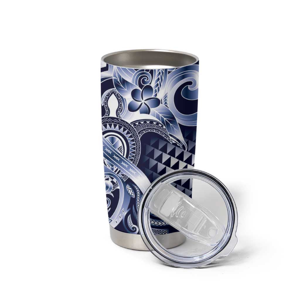 Aloha Blue Tribal Honu Tattoo Tumbler Cup