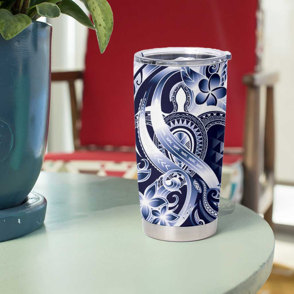 Aloha Blue Tribal Honu Tattoo Tumbler Cup