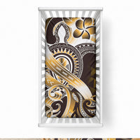 Aloha Gold Tribal Honu Tattoo Baby Bed Cover LT9 28 × 52 in Gold - Polynesian Pride