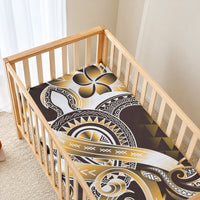 Aloha Gold Tribal Honu Tattoo Baby Bed Cover LT9 - Polynesian Pride