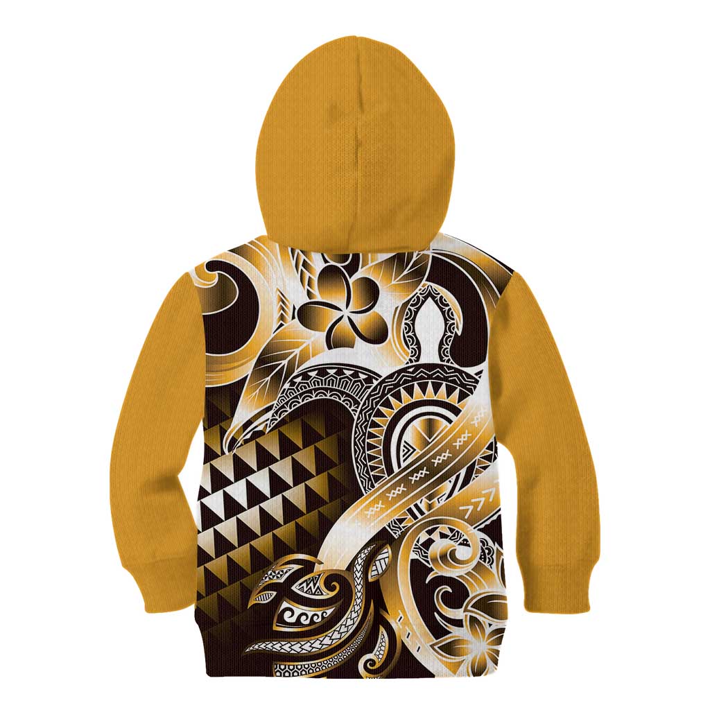 Aloha Gold Tribal Honu Tattoo Kid Hoodie