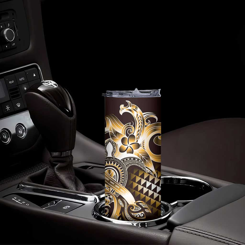 Aloha Gold Tribal Honu Tattoo Skinny Tumbler