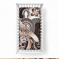 Aloha Mocha Mousse Tribal Honu Tattoo Baby Bed Cover LT9 28 × 52 in Mocha Mousse - Polynesian Pride