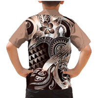 Aloha Mocha Mousse Tribal Honu Tattoo Family Matching Mermaid Dress and Hawaiian Shirt LT9 - Polynesian Pride